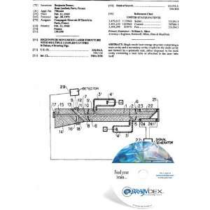  NEW Patent CD for HIGH POWER MONOMODE LASER STRUCTURE WITH 