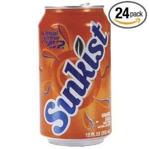 UP Sunkist Orange Soda Soft Drink, 12 Ounce (Pack of 24):  
