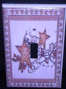 Linda Spivey HEARTS and STARS LIGHT SWITCH COVER decor  
