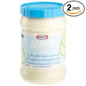 Kraft Mayonnaise, Light, 30 Ounce Jars (Pack of 2)  