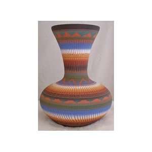  Navajo Etched Ceramic Pottery Vase