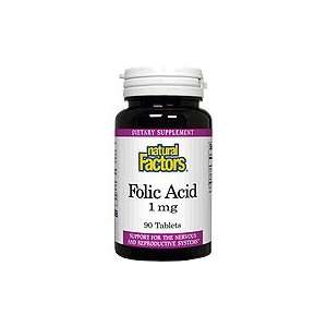 Folic Acid 1mg   Support for the Nervous and Reproductive Systems, 90 