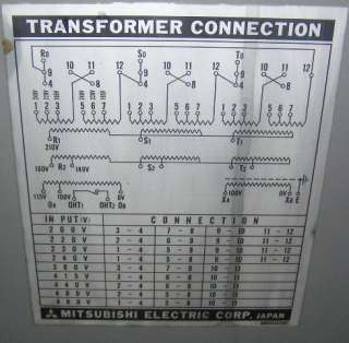 PH CNC MACHINE POWER TRANSFORMER 52.5KVA TR YU spec. BK0 NC 6092H 
