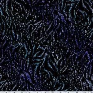 54 Wide Epaisse Crepe Knit Splendeur Black/Blue Fabric 