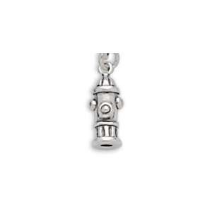  Sterling Silver Fire Hydrant Charm with 18 Steel Chain Jewelry