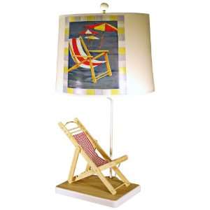    Natural Deck Chair Paul Brent Shade Table Lamp: Home Improvement