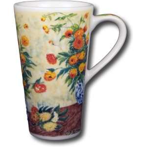    Claude Monet   Dahlias 12oz Travel Coffee Mug: Home & Kitchen