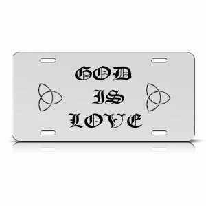   Is Love Father Son Spirit Religious Mirror License Plate: Automotive