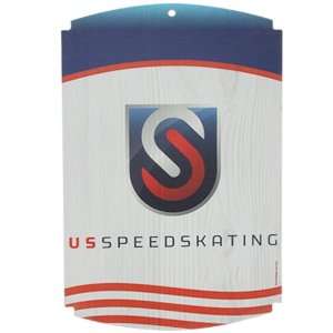  Olympics US Speedskating 4 x 13 Wooden Sign Sports 