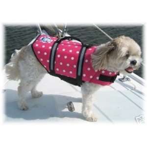  Paws Aboard™ Dog Life Jacket   Pink Polka Dot (XXS L 