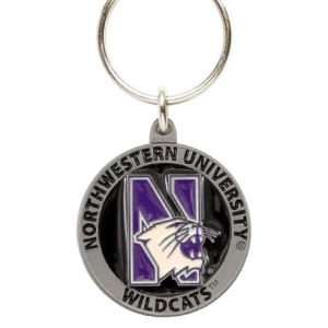 Northwestern Wildcats Pewter Keychain 