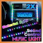 12V 2 Pcs Car Multi Color 15 LED Sound Effect Control M