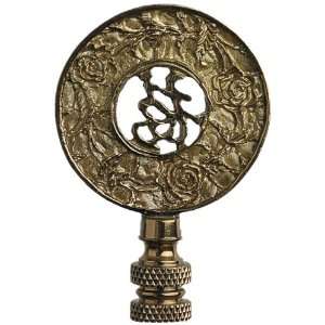   Co. FN32 AB73, Decorative Finial, Antique Brass Round Chinese Center