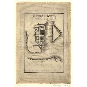 1780 map of South Carolina, Charleston: Home & Kitchen