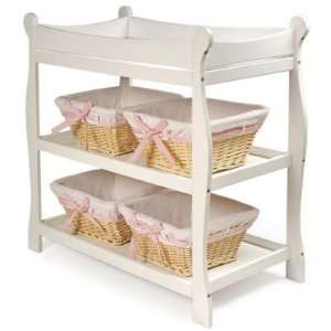  Badger Basket Sleigh Changing Table Baby