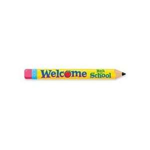   Banner offers a colorful Welcome Back to School message on a classic