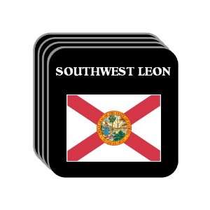  US State Flag   SOUTHWEST LEON, Florida (FL) Set of 4 Mini 