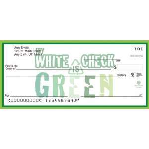  My White Check is Green Personal Checks