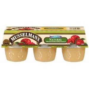 Musselmans Apple Sauce Natural Unsweetened 6   4 oz cups  
