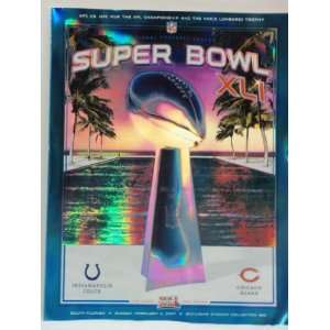 Official Super Bowl XLI Program Hologram Version Indianapolis Colts vs 