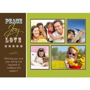  Peace Joy Love custom Family Holiday Card (lime): Health 