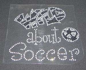 Wild About Soccer Rhinestone Iron On Transfer Bling  