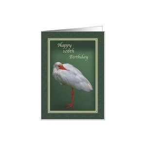  Birthday, 108th, White Ibis Bird Card Toys & Games