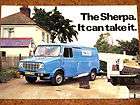 1976 77 SHERPA VAN BROCHURE inc Pick up, Minibus, Crewbus, Chassis Cab