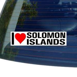  I Love Heart SOLOMON ISLANDS   Window Bumper Sticker 