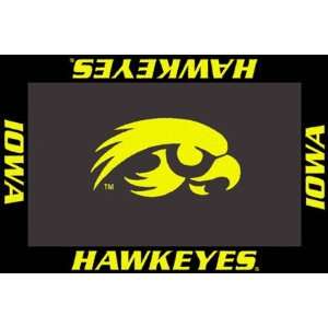 Iowa Hawkeyes 3 x 5 Small Top View Area Rug: Sports 