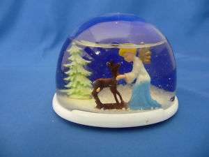 Snow Globe Christmas Angel w/ Deer #50140  