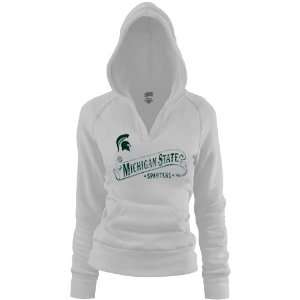  Michigan State Spartans Ladies White Rugby Distressed Deep 