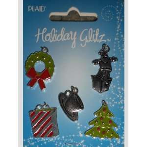    Plaid Holiday Glitz Christmas Wreath Charms Arts, Crafts & Sewing