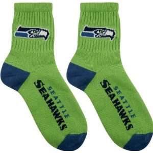  Seattle Seahawks Team Color Quarter Socks Sports 