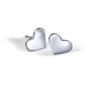   Alex Woo Little Vegas Sterling Silver Heart Stud Earrings: Jewelry