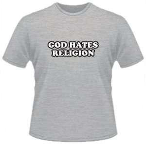  FUNNY T SHIRT : God Hates Religion: Toys & Games