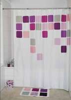 Circles Flower Design Bathroom Fabric Shower Curtain cd025  