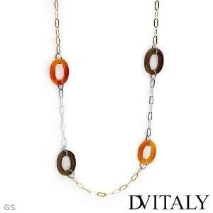 Genuine Dv Italy (TM) Necklace. Dv Italy 48.25 Ctw Carnelian Necklace 
