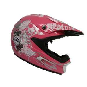   Pink Sun Visop Motocross ATV UTV Racing Helmet (Medium): Automotive