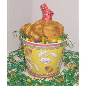 Scotts Cakes 2 lb. Snicker Doodle Cookies in a Yellow Bunny Pail with 