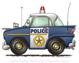 478 Police Car Patrol Car Print Kids Wall Decor Art  
