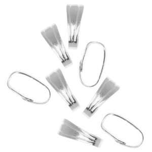  Silver Plated Snap Bail For Jewelry Small 6mm (50 Pieces 