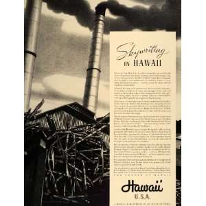   Ad Hawaii Industry Development Smokestacks Mill   Original Print Ad