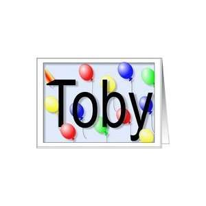    Tobys Birthday Invitation, Party Balloons Card: Toys & Games