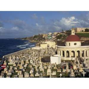 Cemetery on the Coast in the City of San Juan, Puerto Rico, USA, West 