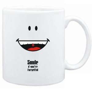  Mug White  Smile if youre forgetful  Adjetives Sports 