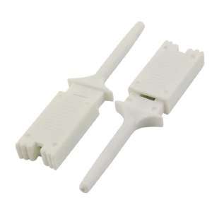  Plastic Multimeter Test Hook Clip Grabber White 1.9 for PCB SMD IC