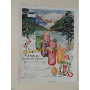  Kool Aid. 40s full page print ad. (lake louise/kool aid 