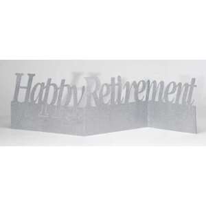  Glitter Phrase Centerpieces Happy Retirement (12pks Case 