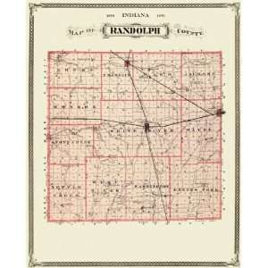    RANDOLPH COUNTY INDIANA (IN) LANDOWNER MAP 1876